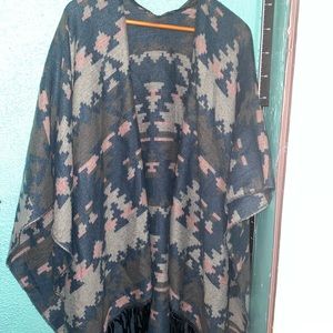 Light Pink , Gray & Blue Cape